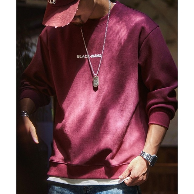 sweat basic one-point pullover A1413