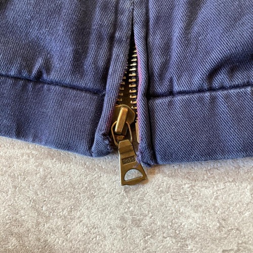 90-00s Polo by Ralph Lauren ネイビー コットンツイル スイングトップ 無地 タイ製 XL jacket 詳細写真8