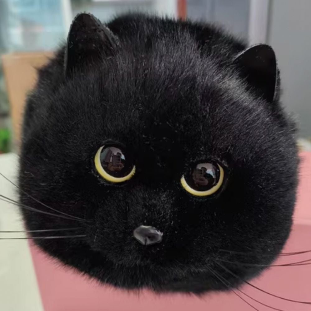 黄色い目をした黒猫 フェイクファーバッグ E00308 | Pay ID