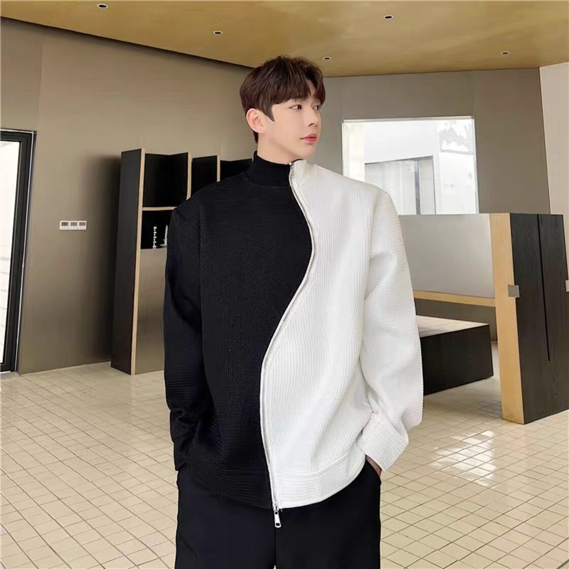 MIST メンズ M〜2XL 個性的 ミドルネックニット ユニセックス おしゃれ 