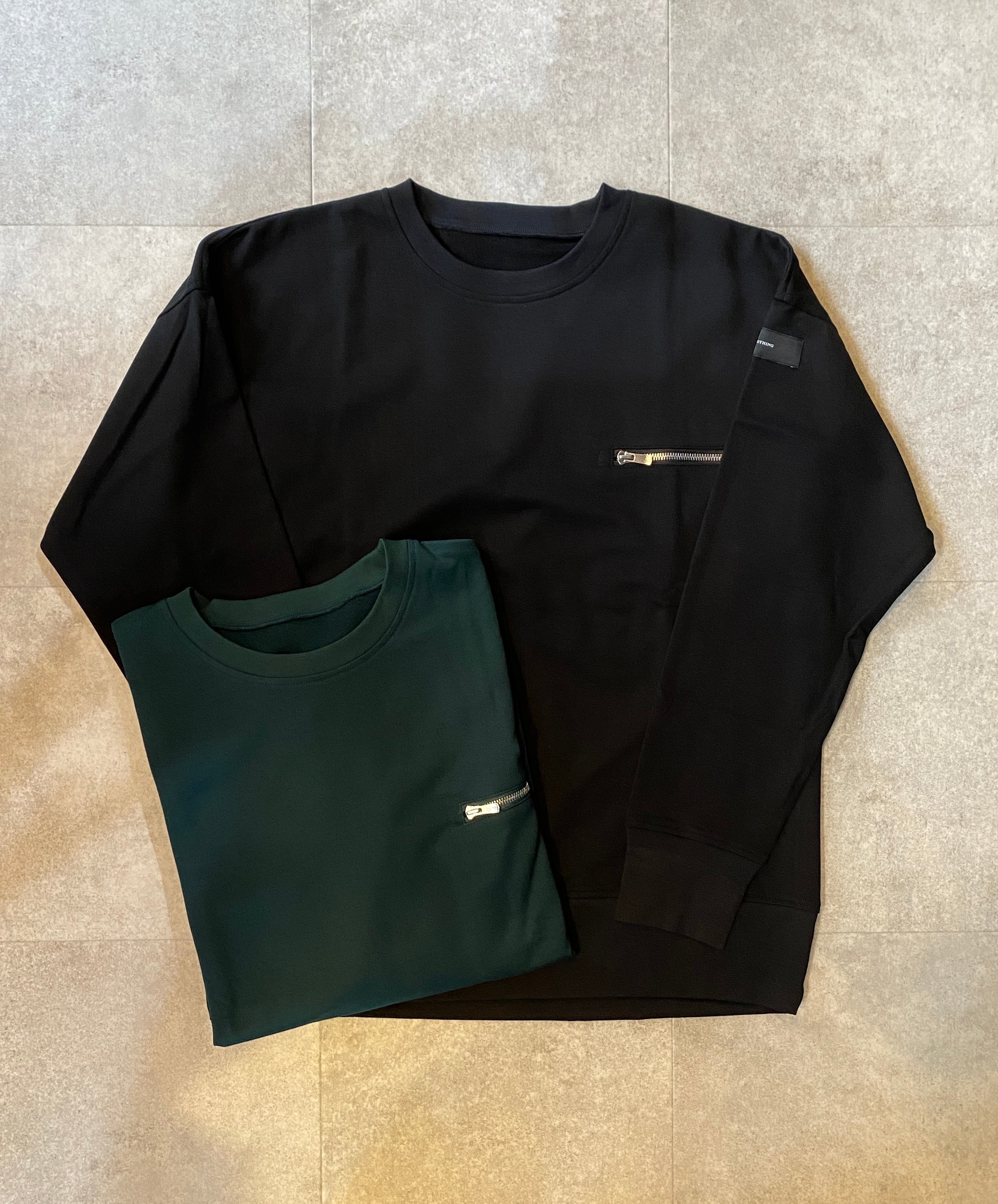 RESOUND CLOTHING / fastener pocket trainer BLACK / トレーナー