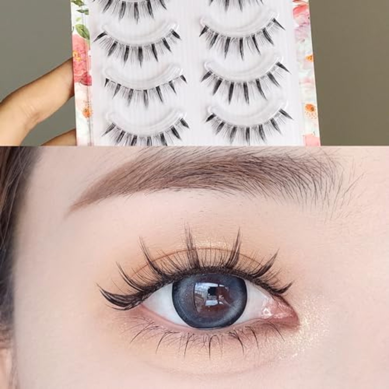 つけまつげ コスプレメイク 目尻 短め 上まつげ したまつげ 人気 手作りつけまつげ 女優まつげ 5ペア (M9-03)