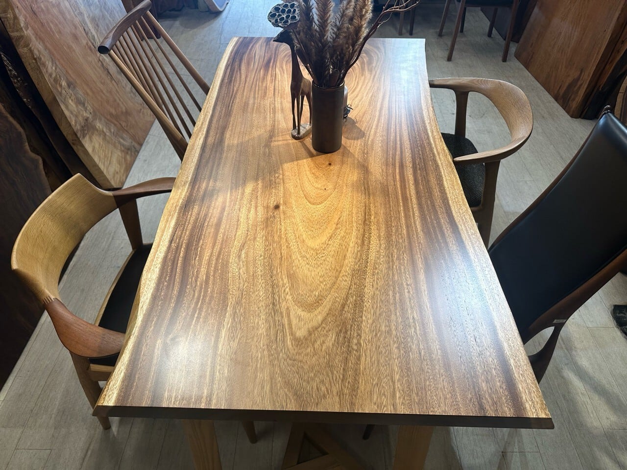 OUTLET】モンキーポッド_1640×770-820×45_新宿店_テーブル天板/一枚板