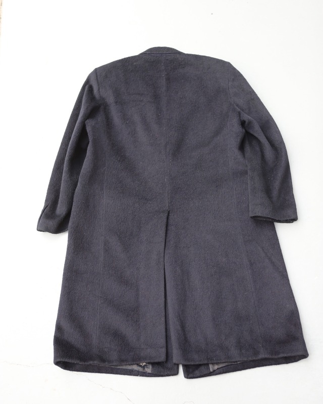 mohair wool shaggy double breasted coat