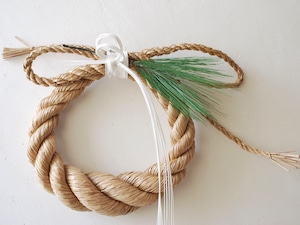 新年:松と水引の雲流丸〆縄飾り・大/しめ縄・お正月飾り