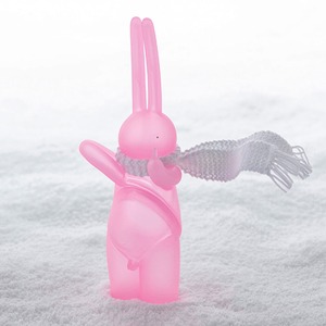 mr clement sofubi sculpture / a vulgar statement chapter 3: pink frosted glass finish