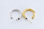 PI-018 Horsehair earring( 24K Gold Plated)