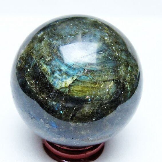 ラブラドライト 丸玉 66mm スフィア 一点物 151-9203