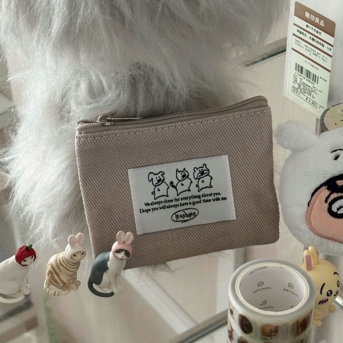 in autumn] Nerdy Friends カード ポーチ（全2色） | moim - 韓国雑貨