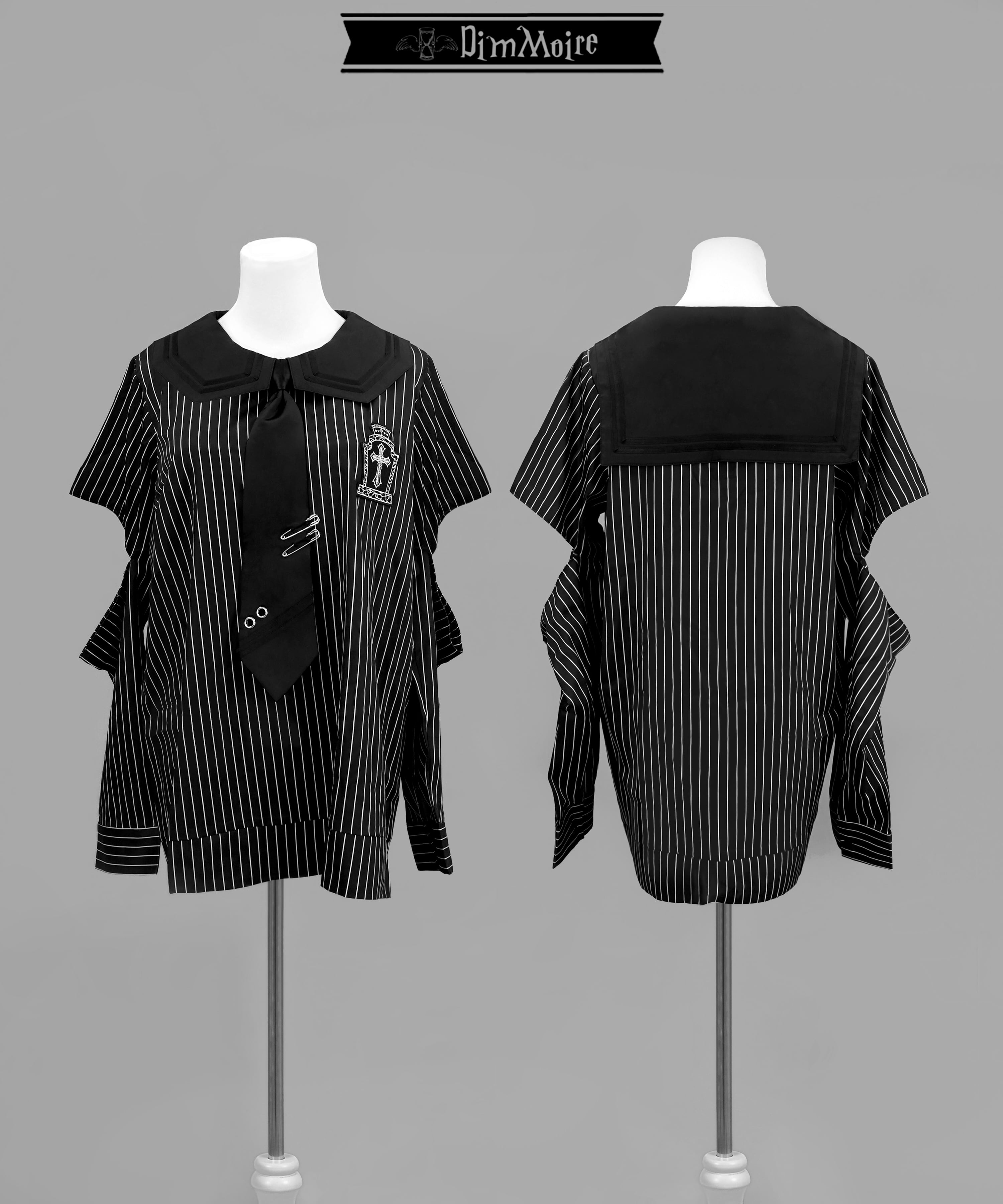 Gothicセーラーシャツ【Stripe】 | DimMoire