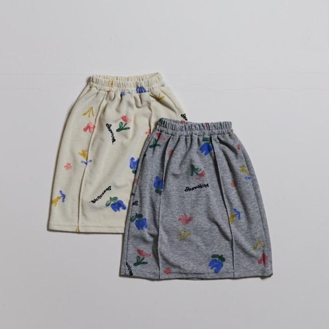 «sold out»«ジュニアサイズあり»«Boneoune» フラワースカート 2colors