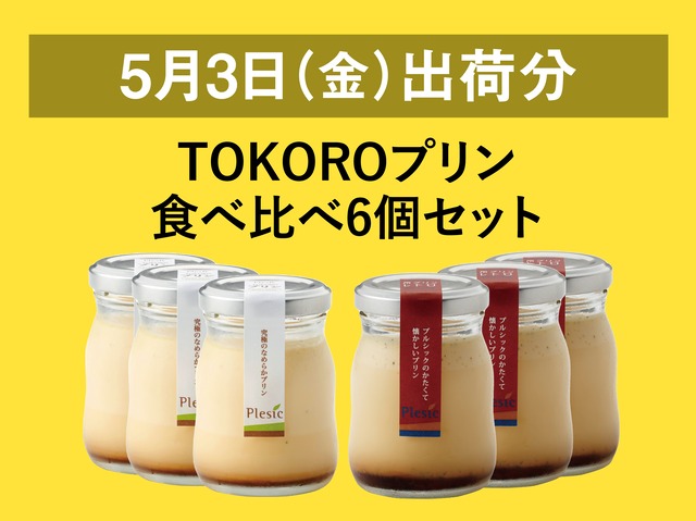 TOKOROプリン食べ比べ6個セット【2024年5月3日出荷分】