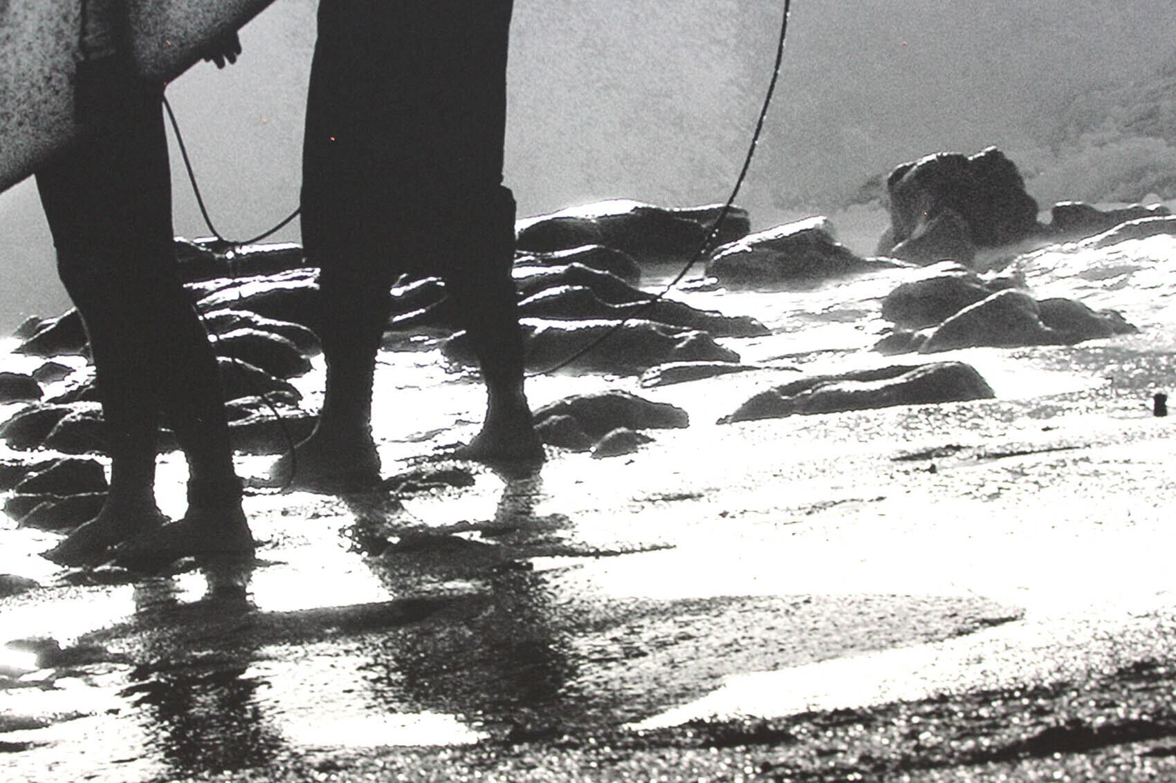 モノトーンアート ハロルド シルバーマン「サーファー」額縁 フック付き インテリアポスター