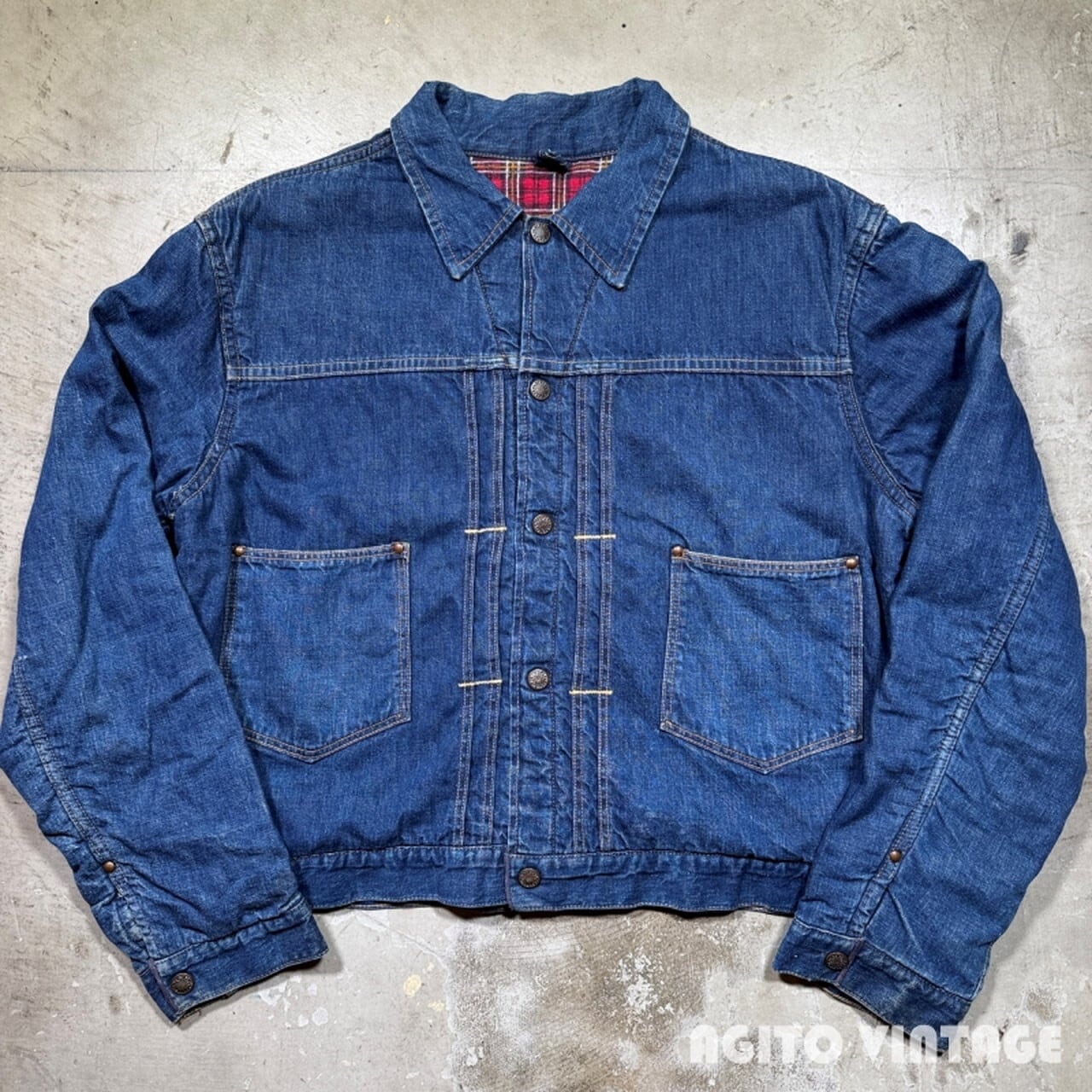 T*u様 ビンテージ　50's USA デニム　カバーオール　ワーク 50's 60's UNKNOWN デニムカバーオール SANFORIZED ワークジャケット