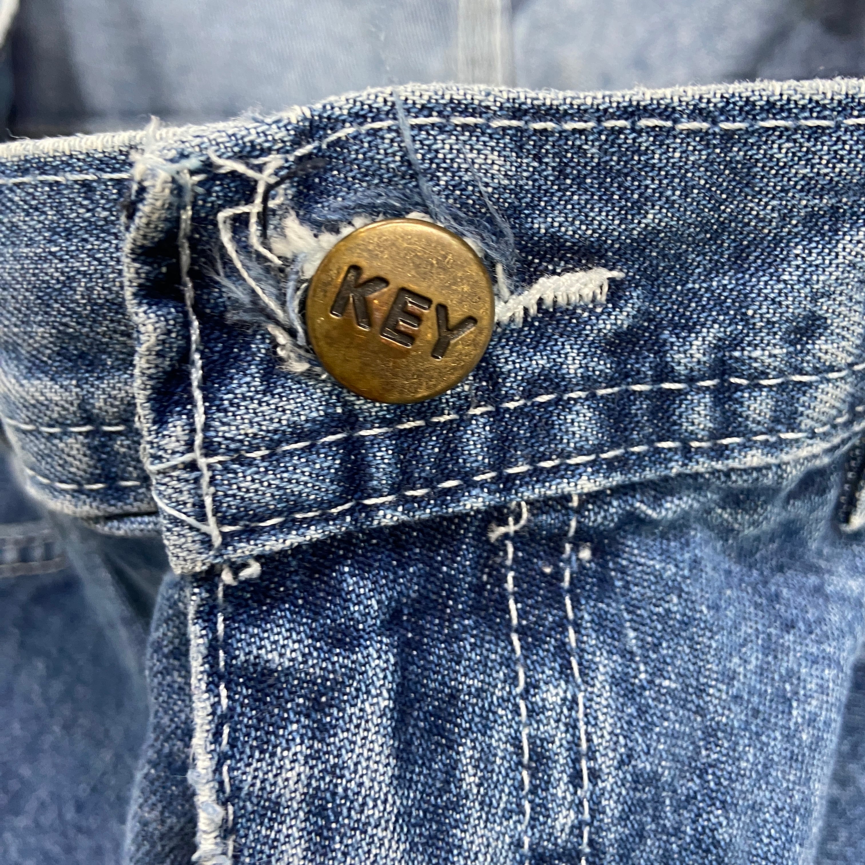 KEY 90-00sデニムペインターパンツ メキシコ製 ワイド ペイント ペンキ Key デニムペインターパンツ 90〜00s W33 キー ワークブランド | 古着