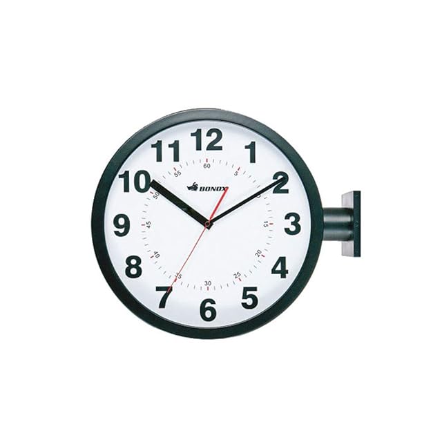 両面電波時計 両面時計 Morden Double Clock A6(BK) おしゃれな 低騷音