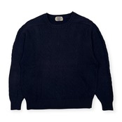 J.PRESS ジェイプレス ケーブル編み コットンニット セーター サイズ L /メンズ/ネイビー