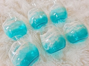 518.オーシャンレジンアート 限定 海のミニグラス