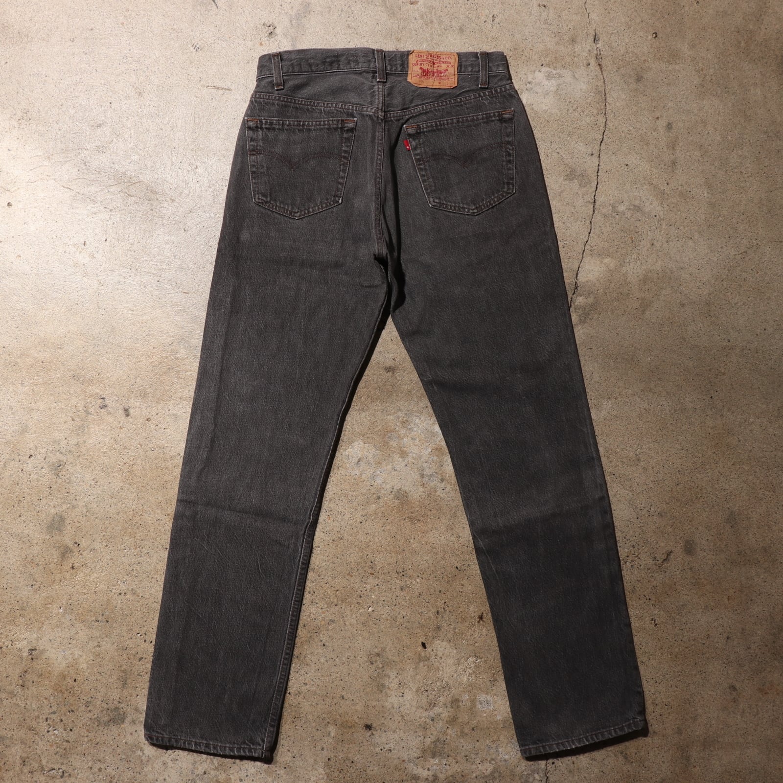 美品 32×32 501 米国製 先染め Levi's ブラックデニムパンツ USA