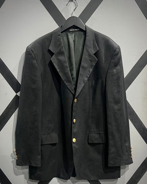 【X VINTAGE】“PRINCE OLIVER” Black Linen Tailored Jacket