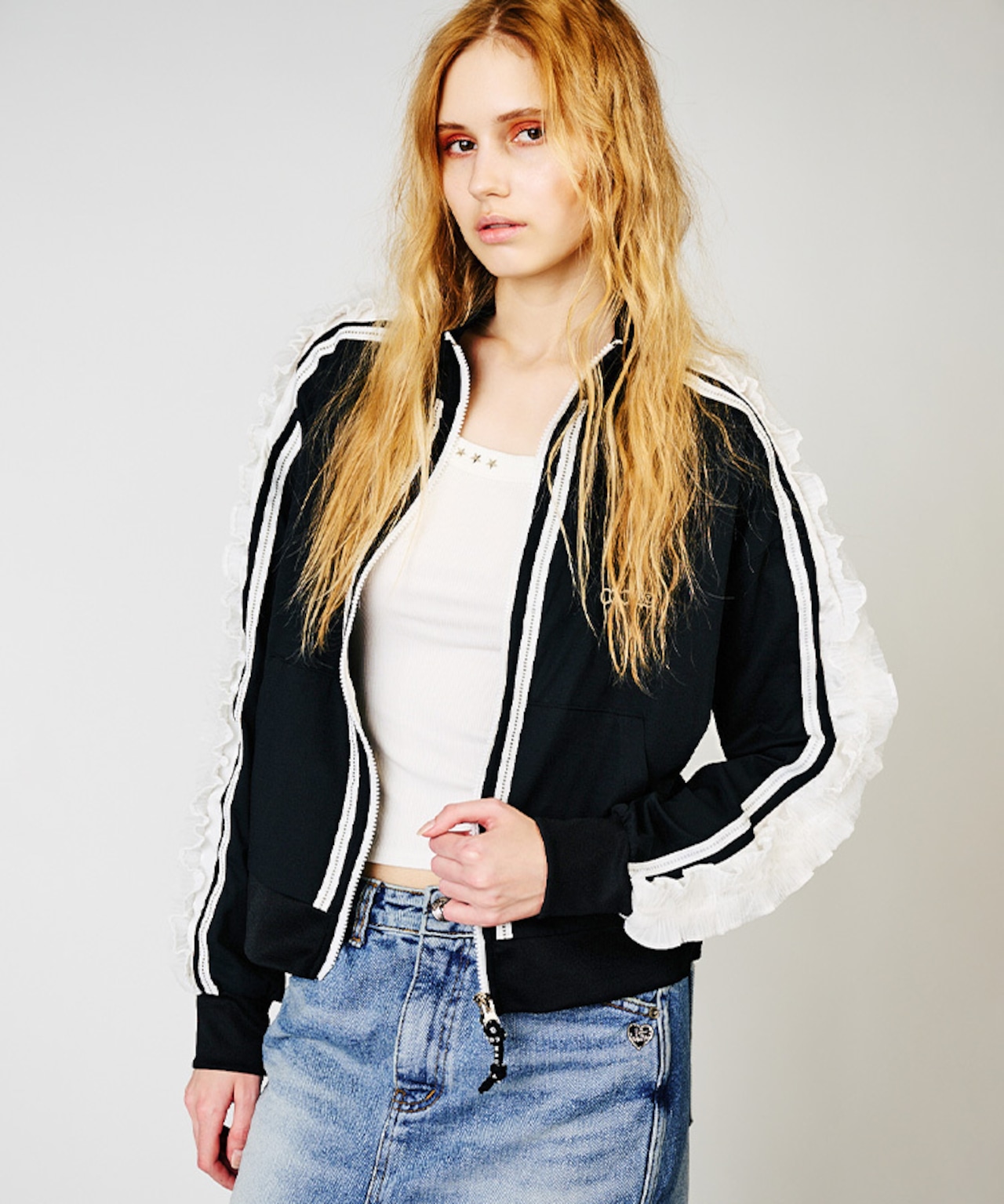 COOLAスイッチングラグランスリーブトラックジャケット (BLACK) CQ-48017