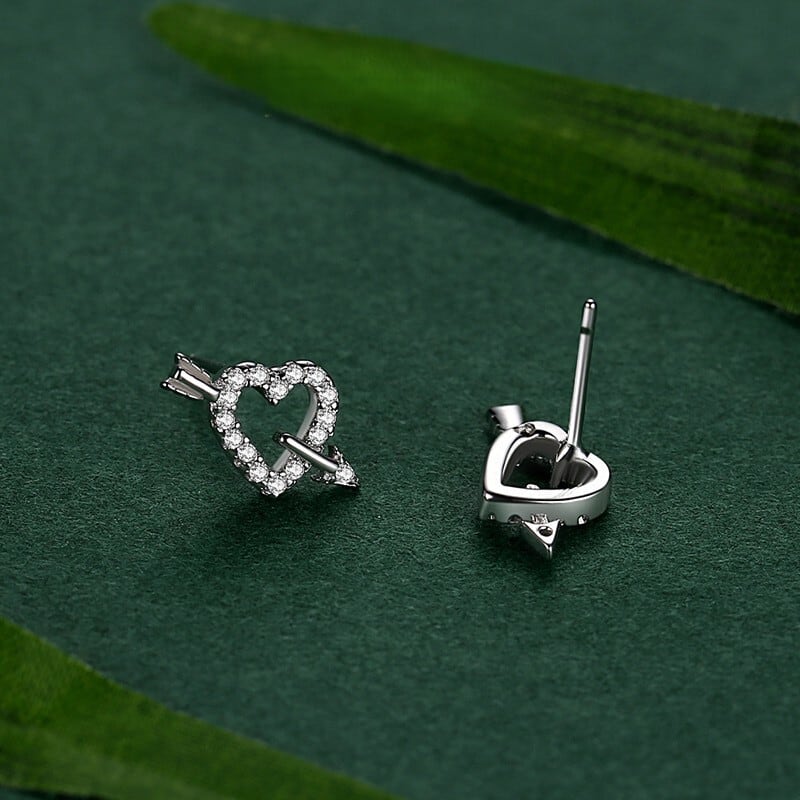 16mmオーダー　シルバー925 ピアス 100%S925シルバーピアス キューピットの矢 かわいい通勤アクセサリー