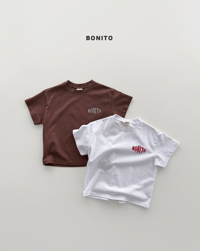 【取寄】bonito｜embossed bonito tee｜エンボスボニートT｜12M-JM｜kids&jr｜26 summer