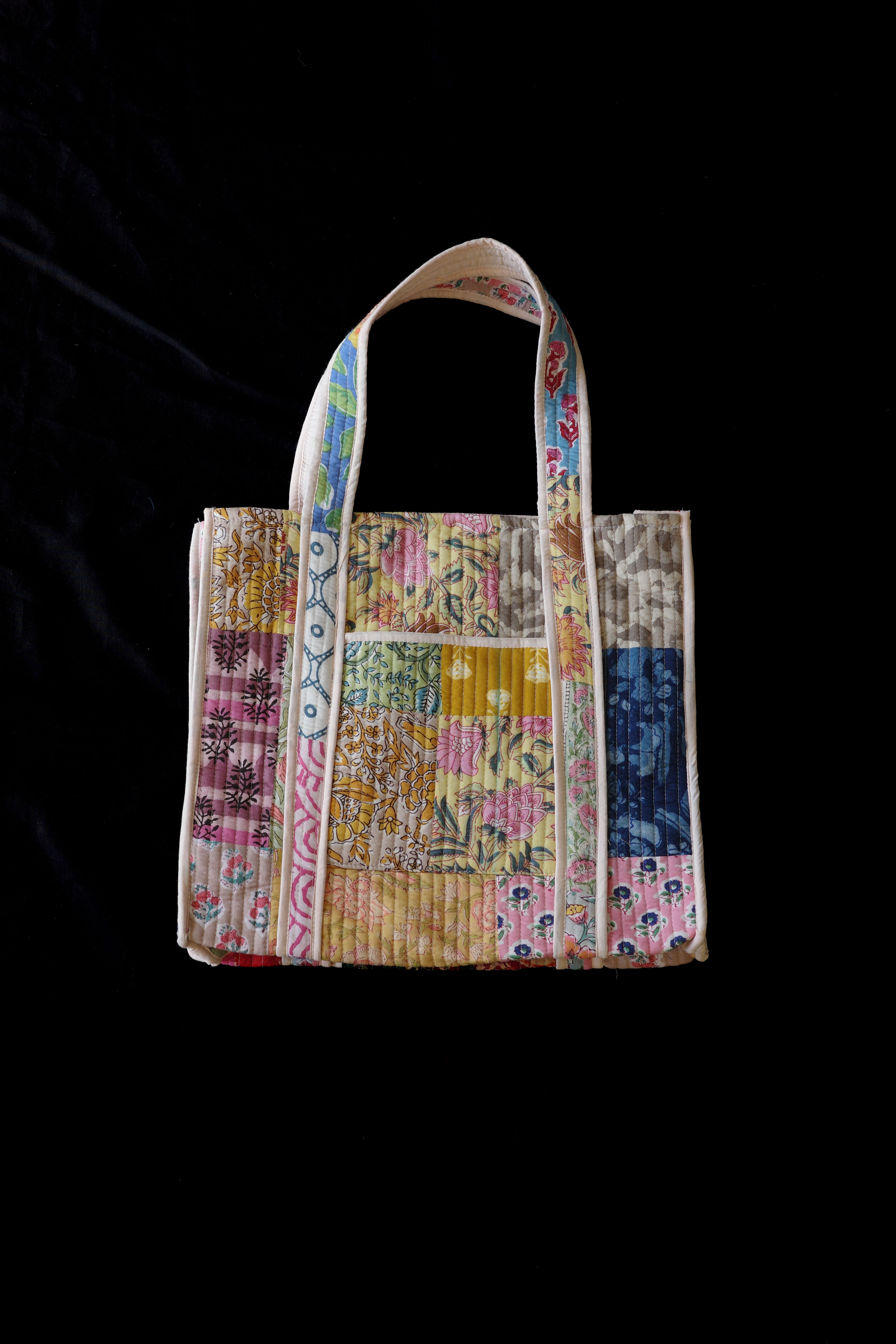Patchwork Quilted Reversible Tote bag