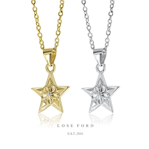 s925 zilconia star necklace #N14