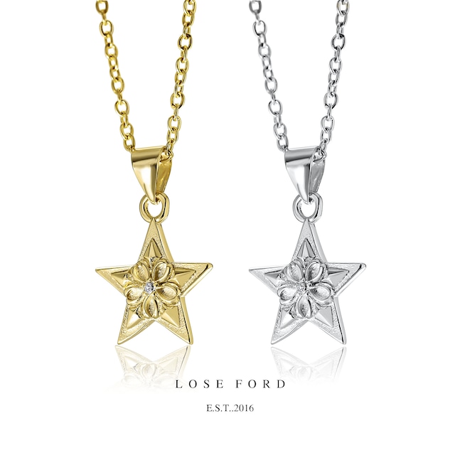 s925 zilconia star necklace #N14