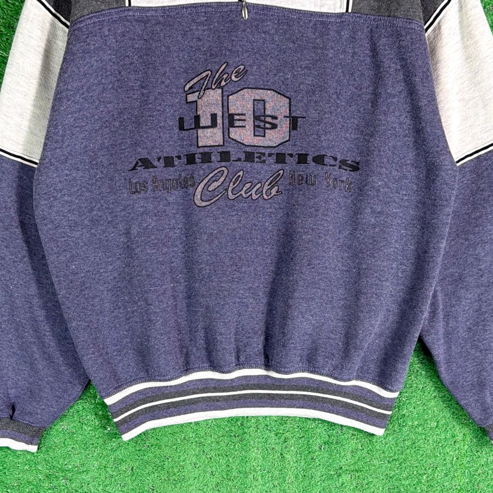 Men's】 80s - 90s The 10 WEST ATHLETICS CLUB ハーフジップ