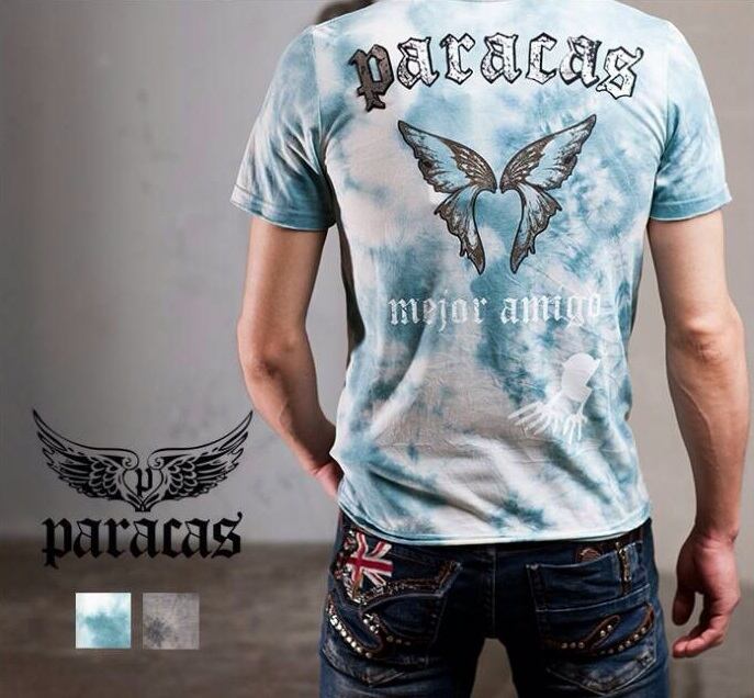 PARACAS T Shirt (Men's) PMT14-3 D.GRAY パラカス | Paracas