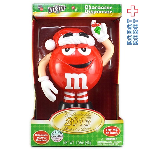 M&M's ディスペンサー レッド 2015 クリスマス エムアンドエムズ 箱付