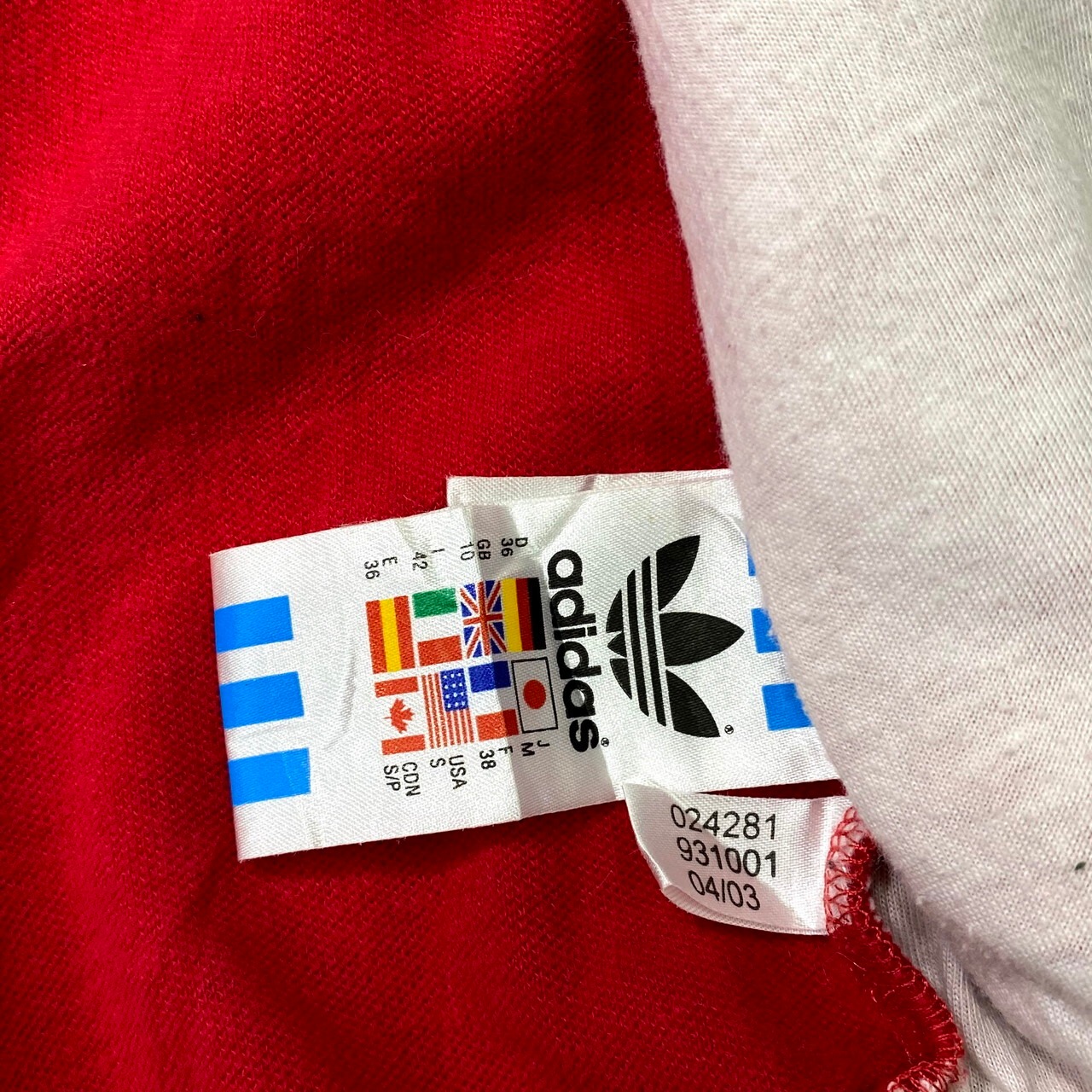 adidas アディダス ジャージ トラックジャケット レッド 赤色 