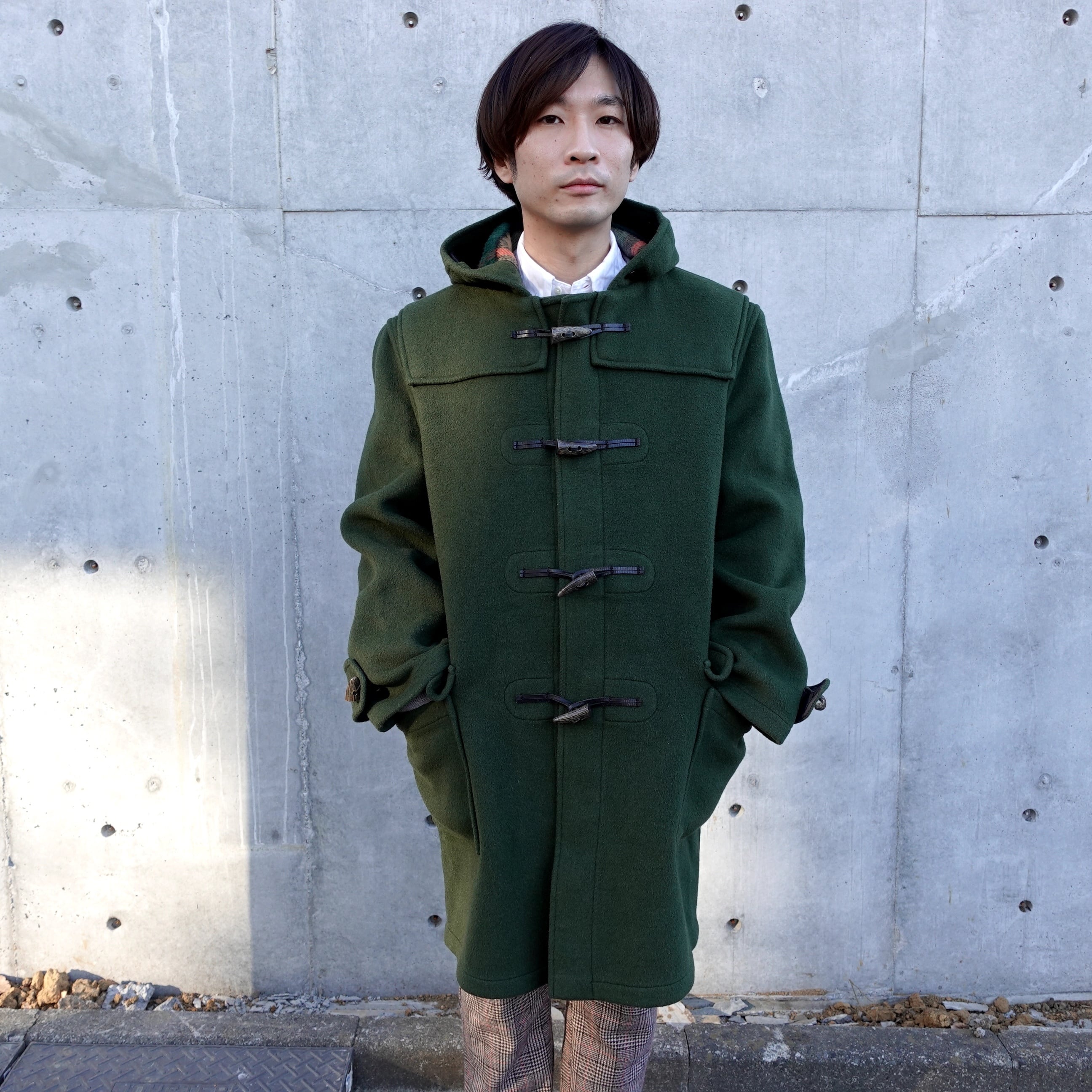 men's】80s vintage/GLOVERALL / Alexander / ダッフルコート / Green