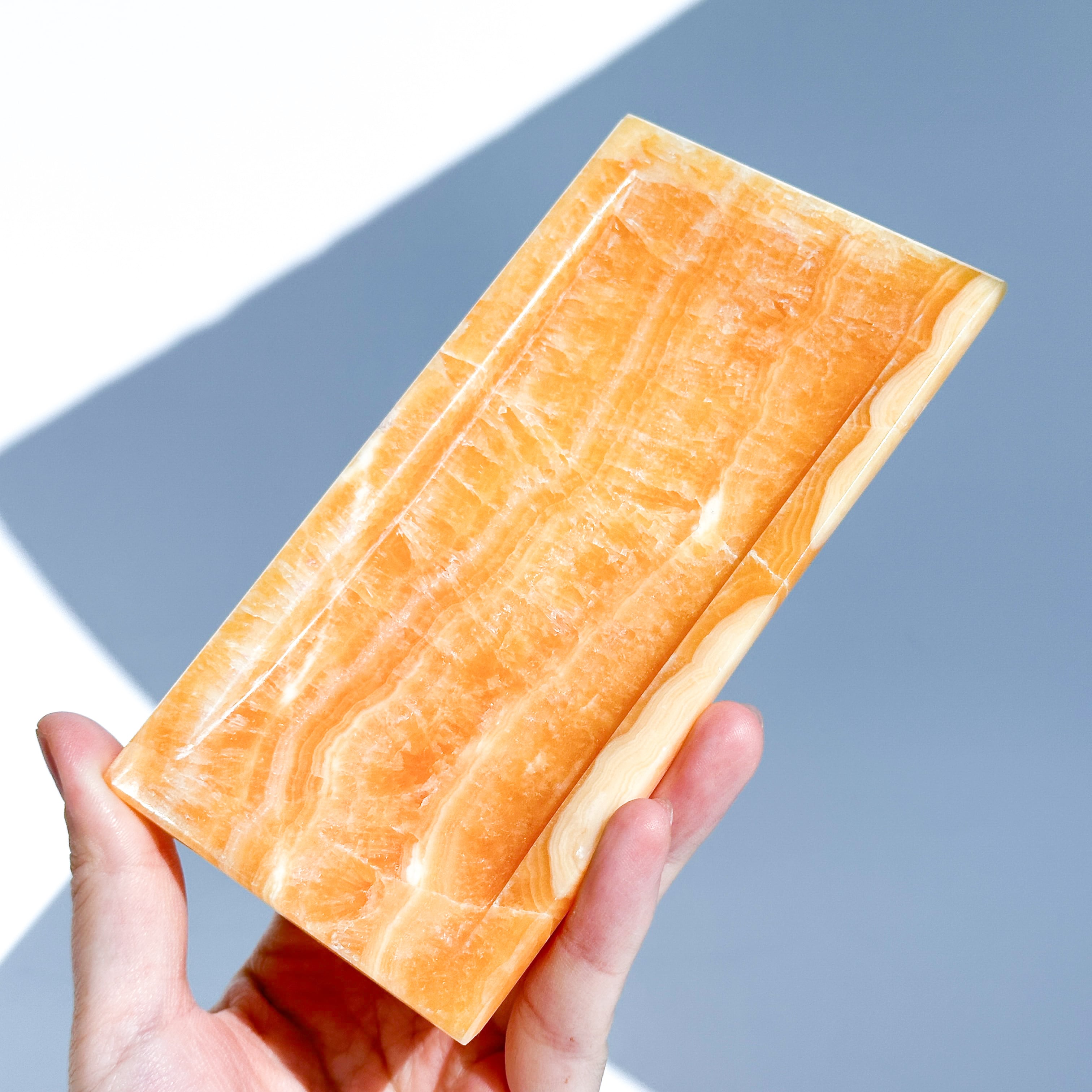 オレンジカルサイトのトレー 01◇ Orange Calcite ◇ 天然石・鉱物