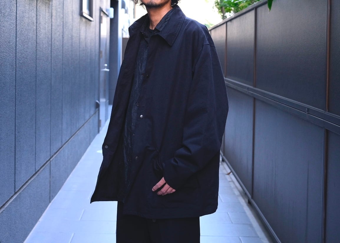 COMOLI(コモリ) /ポストワークツイルジャケット-BLACK-(C03