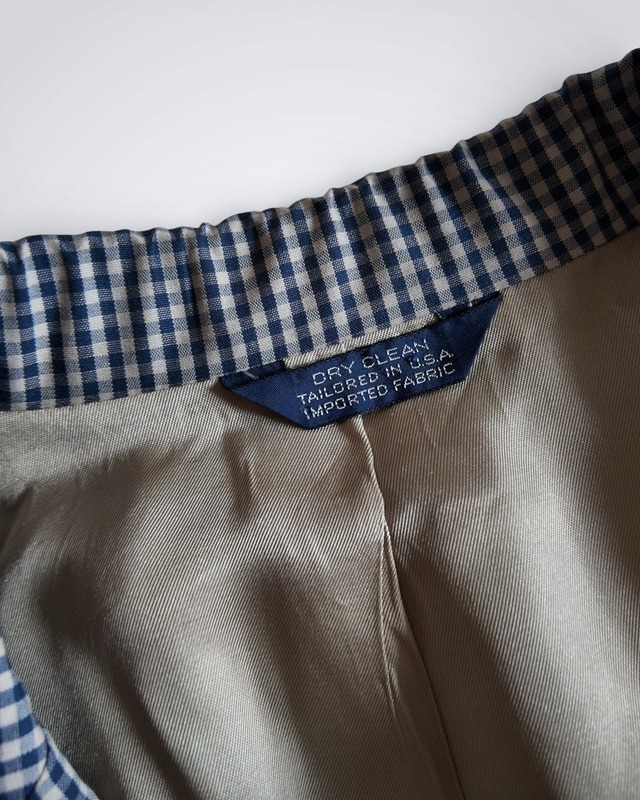 1980s ORVIS GINGHAM CHECK TAILORED JACKET