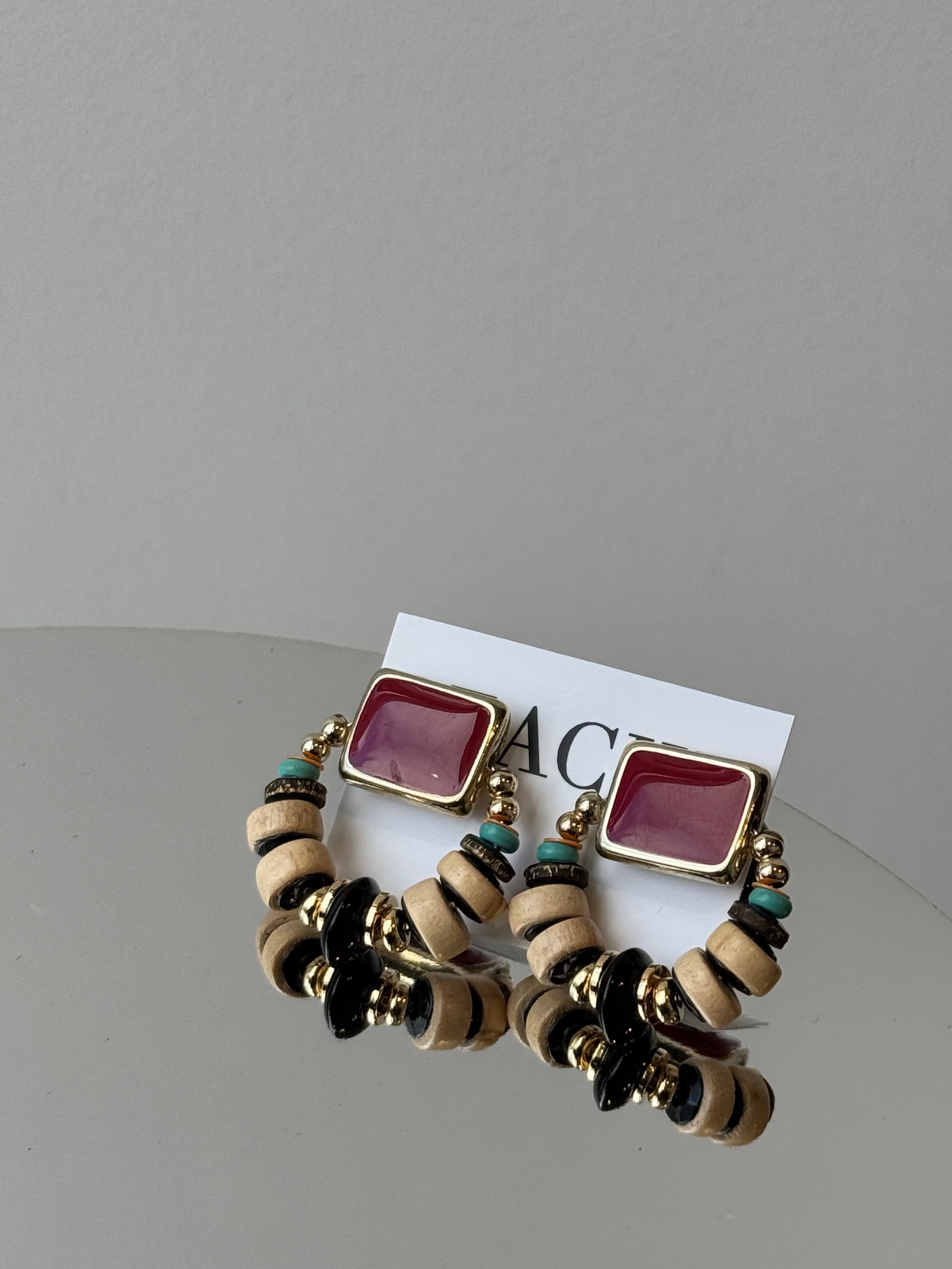 circle wood red color mix