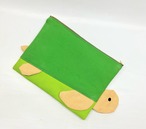 海ガメ　フラットポーチ｜とりさん工房ーかわいいハンドメイドポーチ