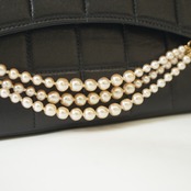 CHANEL シャネル チョコバー ラムスキン チェーン ショルダーバッグ パール ゴールド金具 7番台