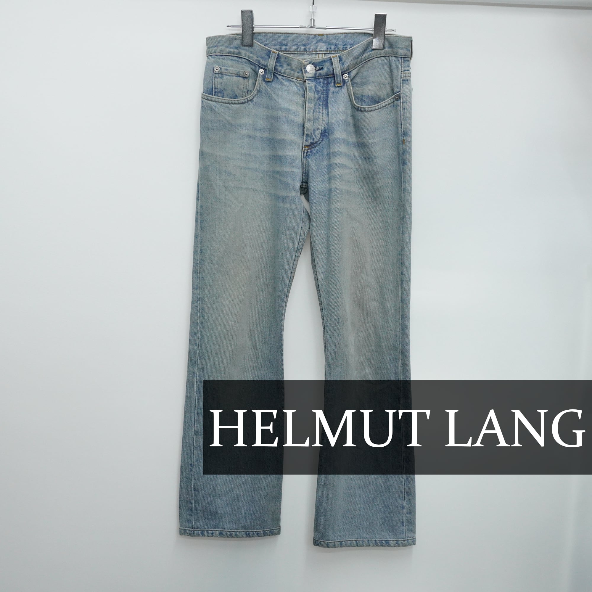 HELMUT LANG 本人期 ワッフル ショルダーパッチ Tシャツ HELMUT LANG 