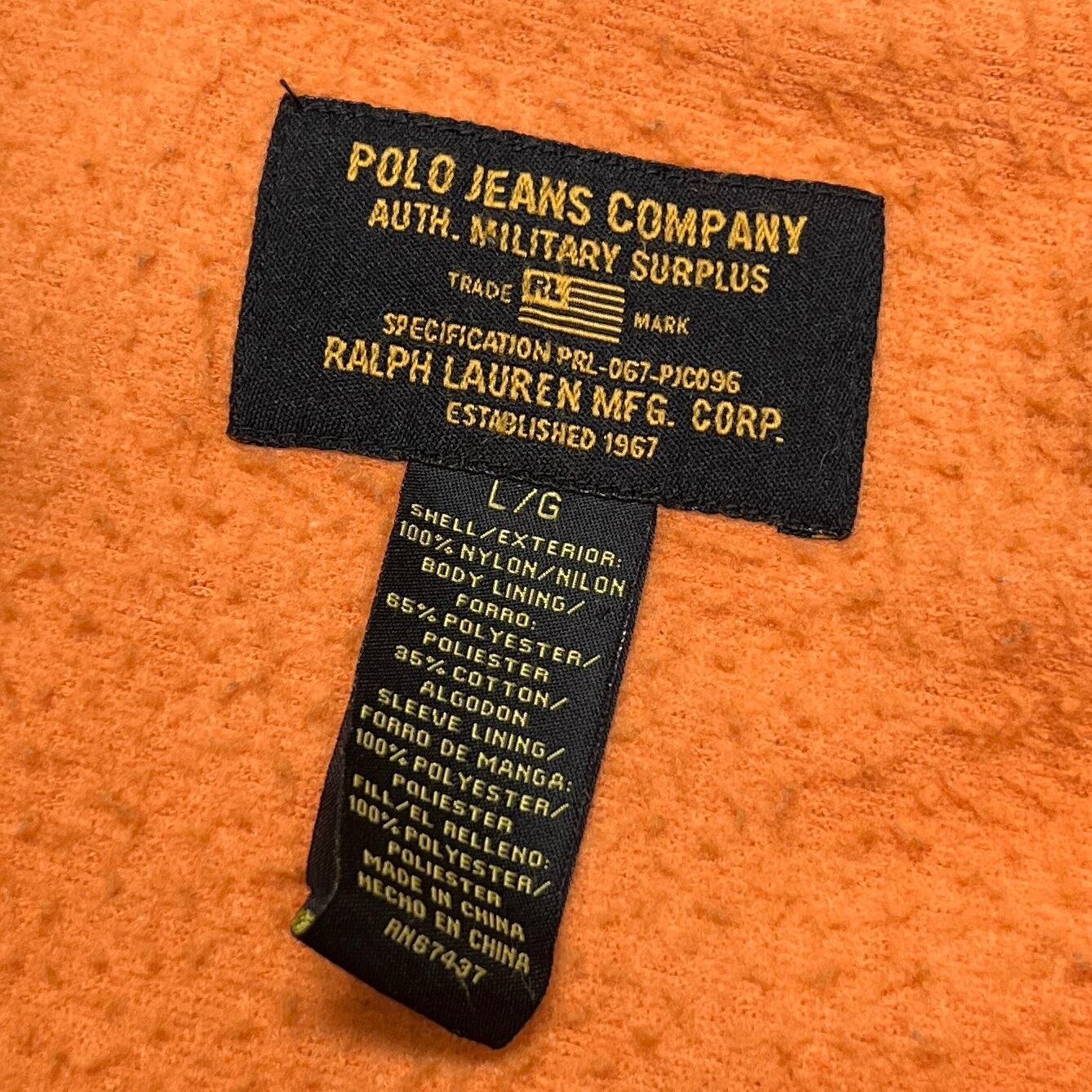 00's Polo Jeans Company Bomber Jacket ''MA-1 Type''【Other Side店