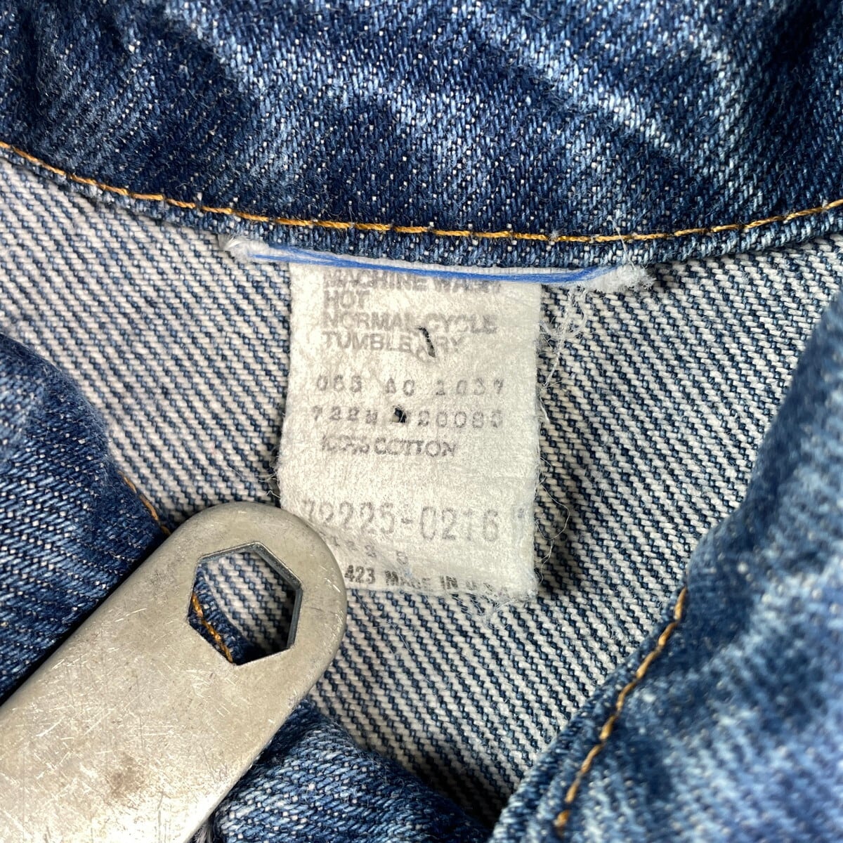 kids】80年代 USA製 Levi's リーバイス デニムジャケット オレンジタブ