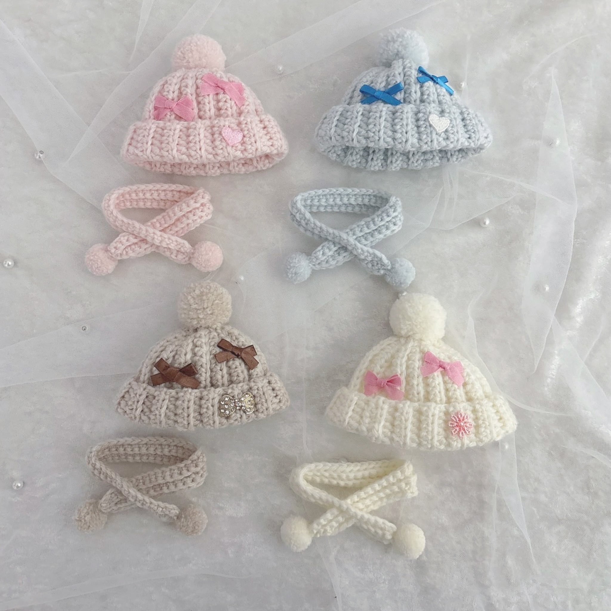 【12cm】Knit hat and scarf set