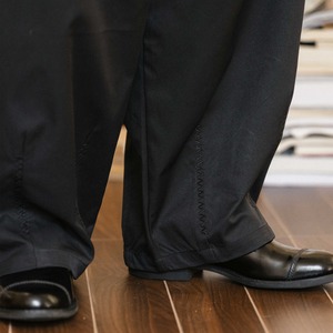 BackBoneSeven Urban Loose Curve Slacks – Black（アーバン ルーズ カーブ スラックス）