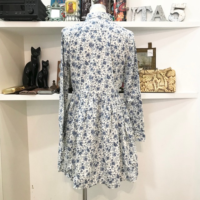 Ralphlauren Onepiece Flower 16 Blue White ラルフローレン ワンピース 花柄 青 白 uta5 Ralphlauren Onepiece Flower 16 Blue White ラルフローレン ワンピース 花柄 青 白 uta5