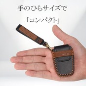 【LEXLEY】 トヨタ ランドクルーザープラド 150系(2009年9月~) 専用 本革 キーケース レザー キーカバー キーホルダー スマートキーケース LAND CRUISER PRADOロゴ付 カスタムキーケース(ブラック)