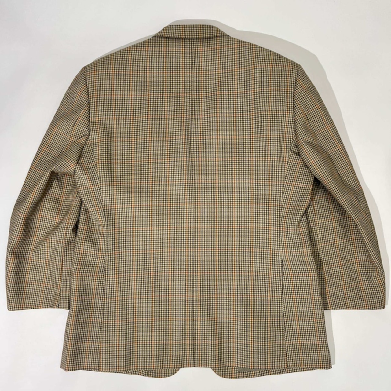 90s GIVENCHY ジバンシィ チェック ウール テーラードジャケット 96-86-170/メンズ 背抜き ビンテージ