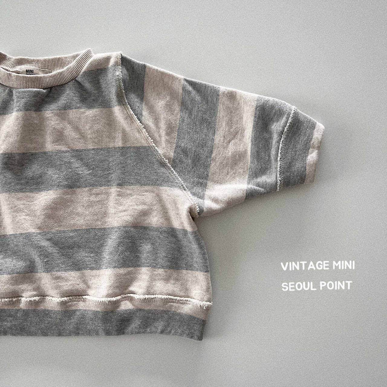 【mini point】ワイドボーダースウェット メランジ 90~130cm 240855 - 2